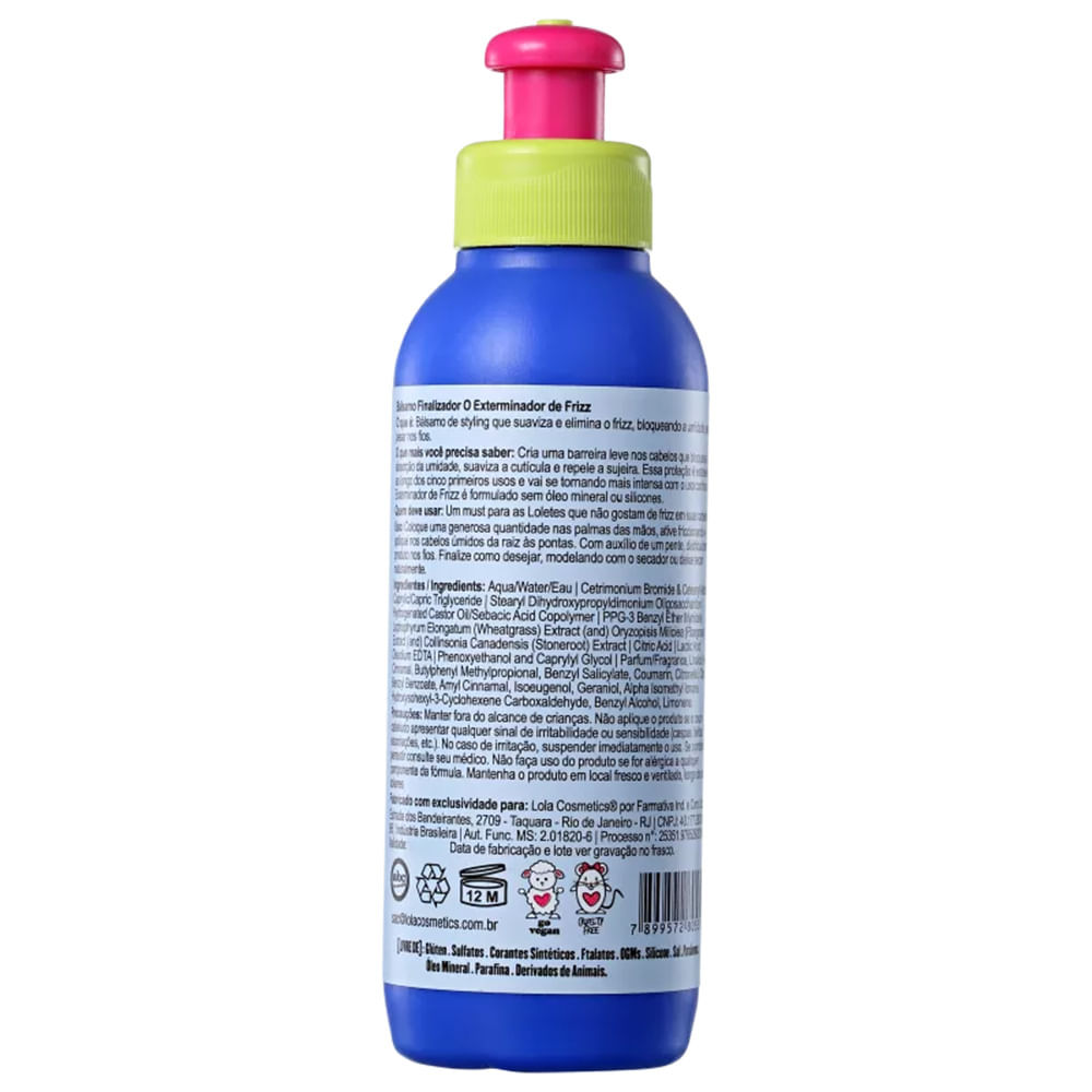 Detalhes do Bálsamo Finalizador Lola Exterminador De Frizz 120ml