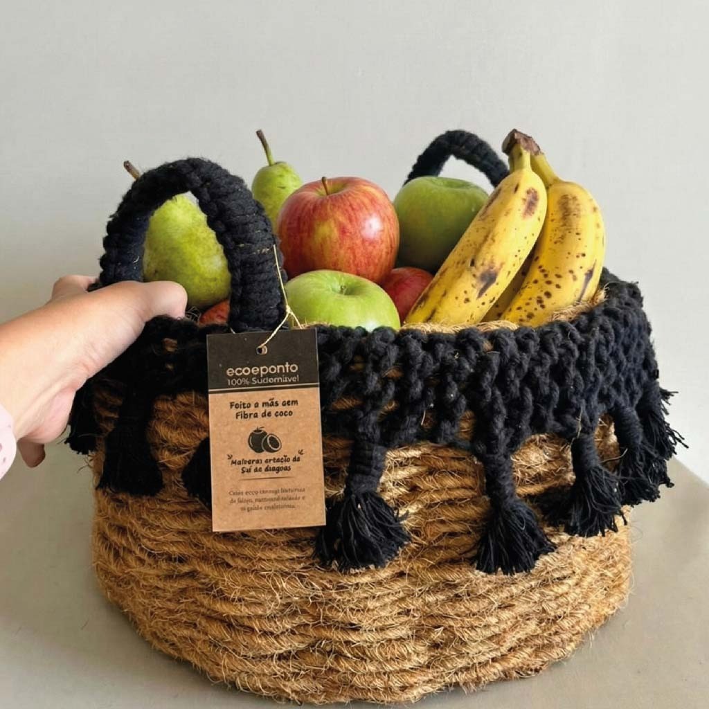 CESTA DE FIBRA DE COCO - P