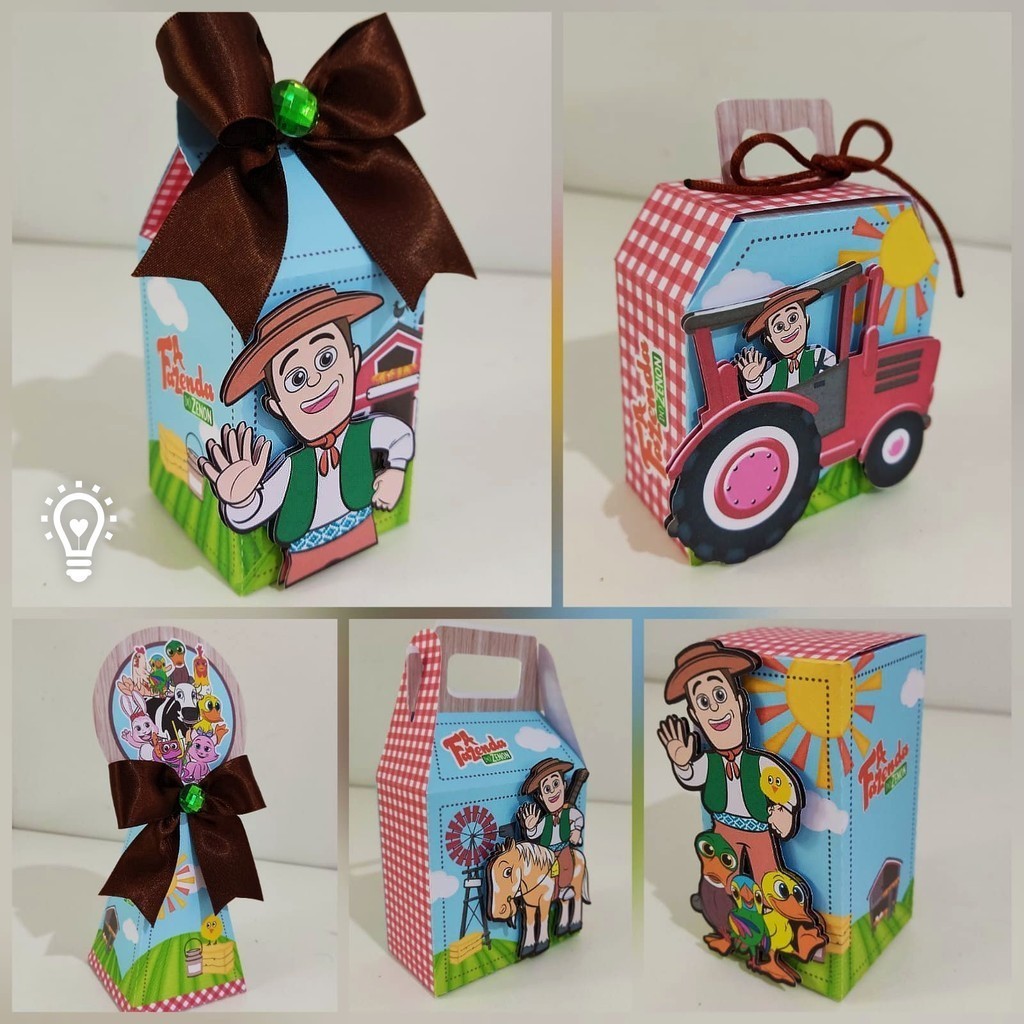 Kit Fazendinha do zenon Lembrancinha Personalizado  30 Unidades Festa Facil