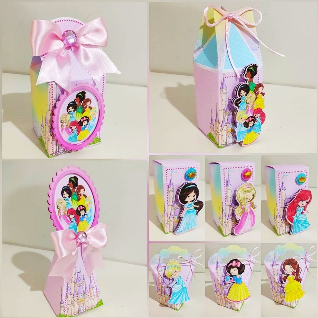 Kit Princesas 2 Lembrancinha Personalizado  30 Unidades Festa Facil