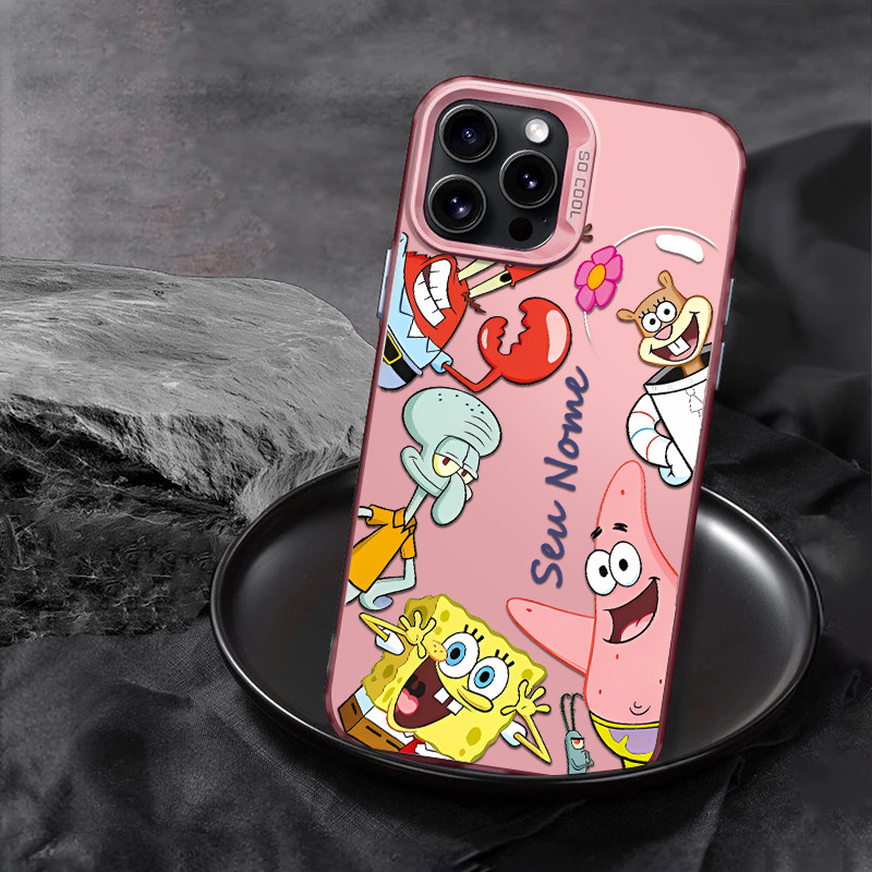 Capinha de celular personalizada Foto de grupo do Bob Esponja para Samsung S22 S24 S23 Ultra S20 S21 S23 FE S24 S25 Capa