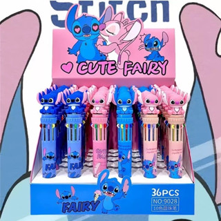 Conjunto de 10 cores multifuncional criativo papelaria caneta colorida prêmio de estudante Caneta Esferografica Stitch em Oferta na Shopee