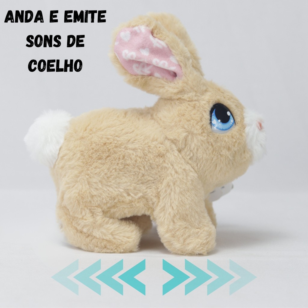 Detalhes do Pelúcia Infantil Interativa Coelhinho Saltitante Fur Real 4154 - Sunny Brinquedos