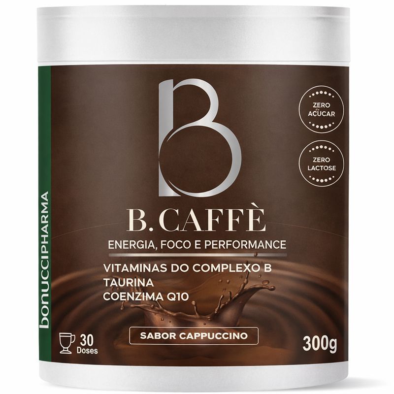 B. CAFFE SUPLEMENTO SABOR CAPUCCINO 300G ENERGIA VIT.COMPLEXO B COENZIMA Q10 CAPPUCINO S/LACTOSE