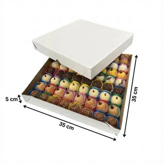 10 Caixa para 100 Salgados e Doces – Tampa e Fundo – Papelão Branco e Kraft  – Envio Imediato – Festa e Confeitari em Oferta na Shopee