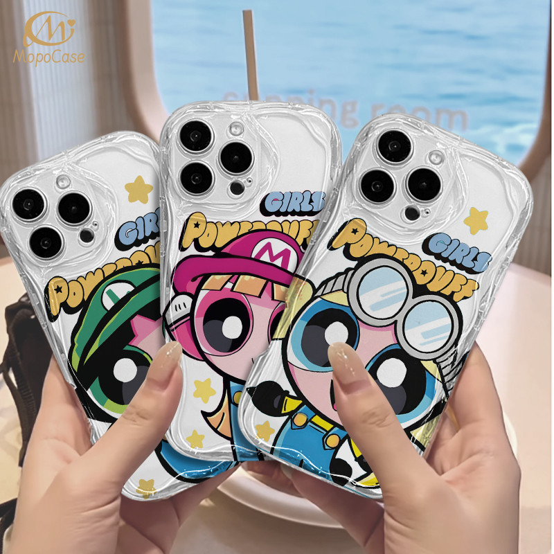 Capa Para Samsung A56 A36 A55 A54 A16 A15 A14 A05 A51 A52 A34 A35 A32 A13 A12 A04E Suspensórios Meninas Superpoderosas C