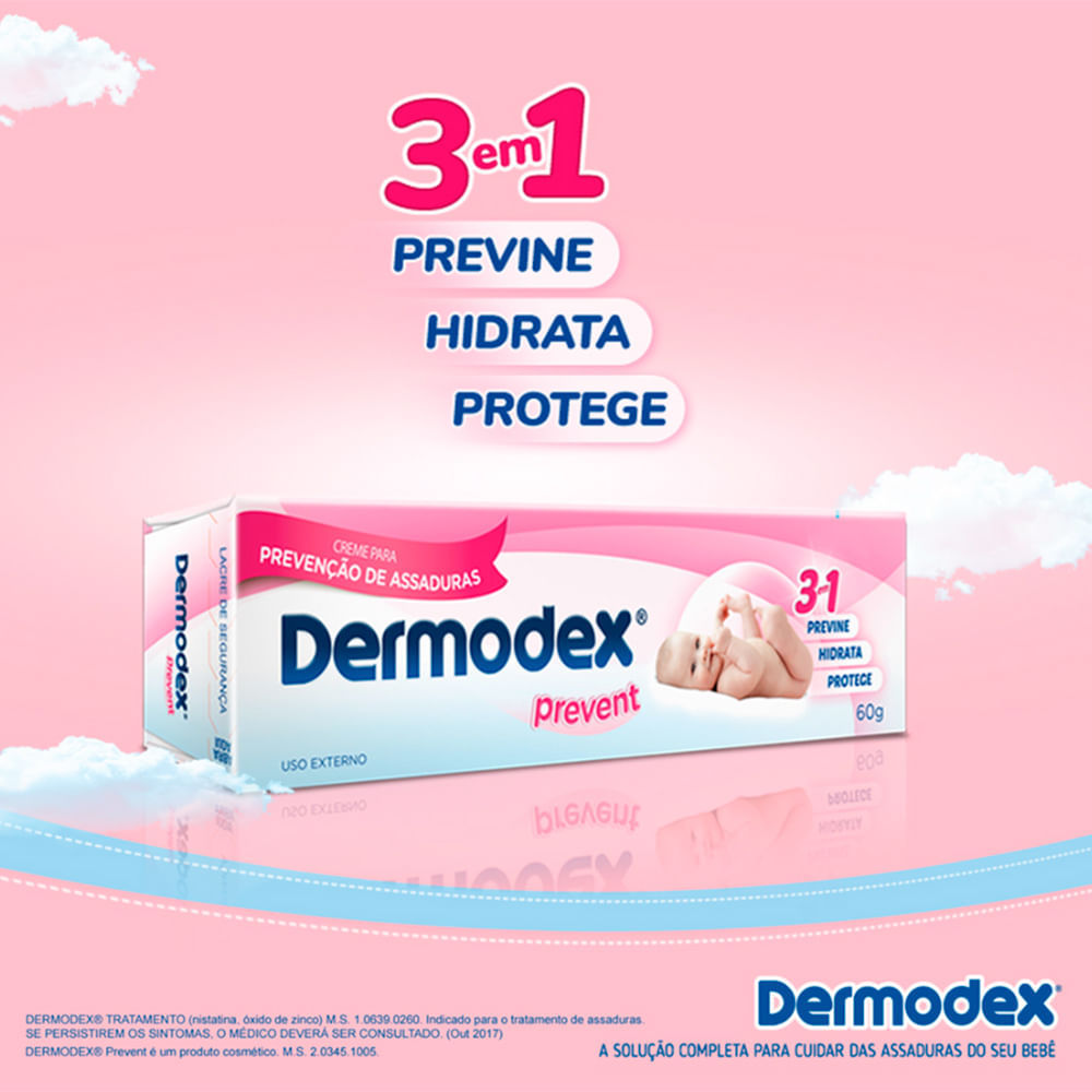Detalhes do Pomada para Prevenção de Assaduras Dermodex Prevent 60g