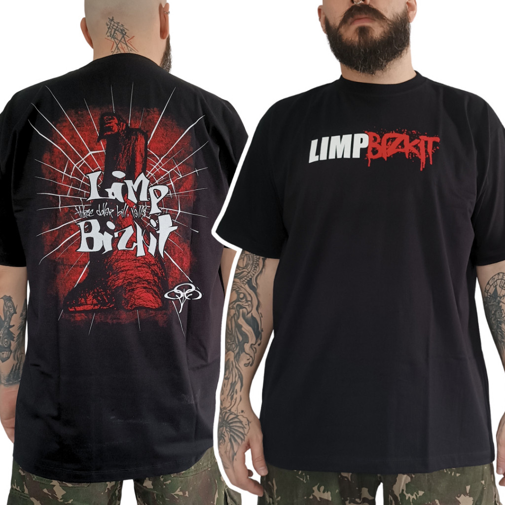 [Camiseta Premium em Algodão Puro]GXG Camisetas Limp Bizkit - Three Dollar Bill, Y'all em Oferta na Shopee