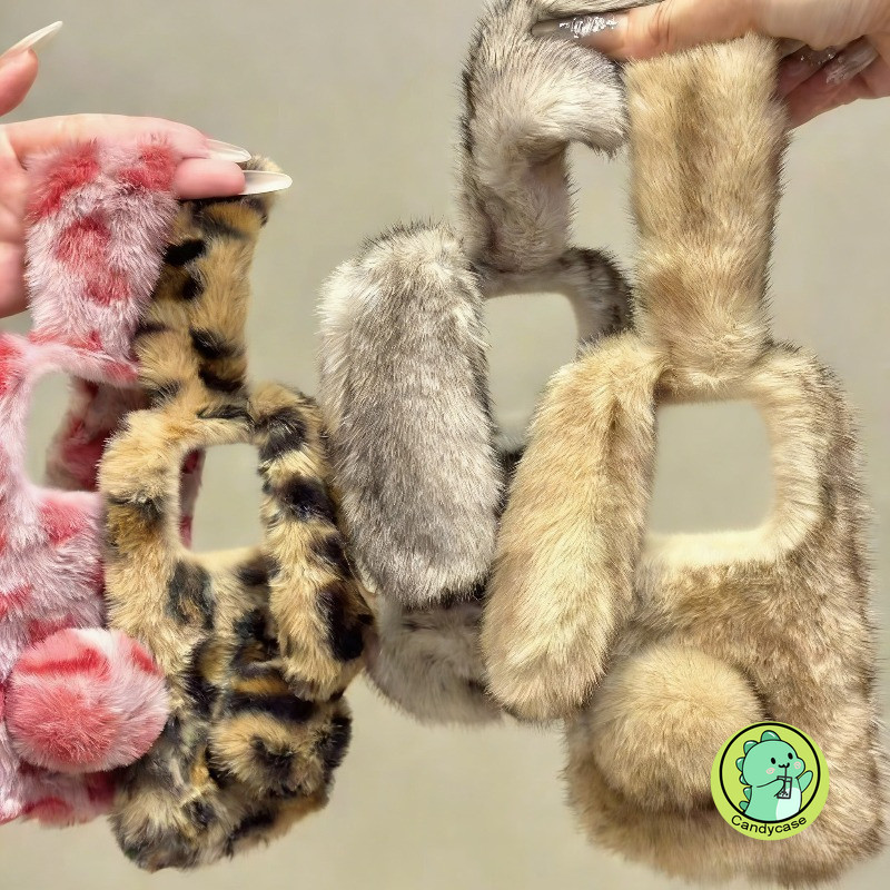 Bonito Pelúcia Leopardo Caso De Telefone Para Xiaomi Poco C85 C75 C71 C67 C65 C61 C55 C51 C50 C40 C31 C3 5G 4G Capa Eleg