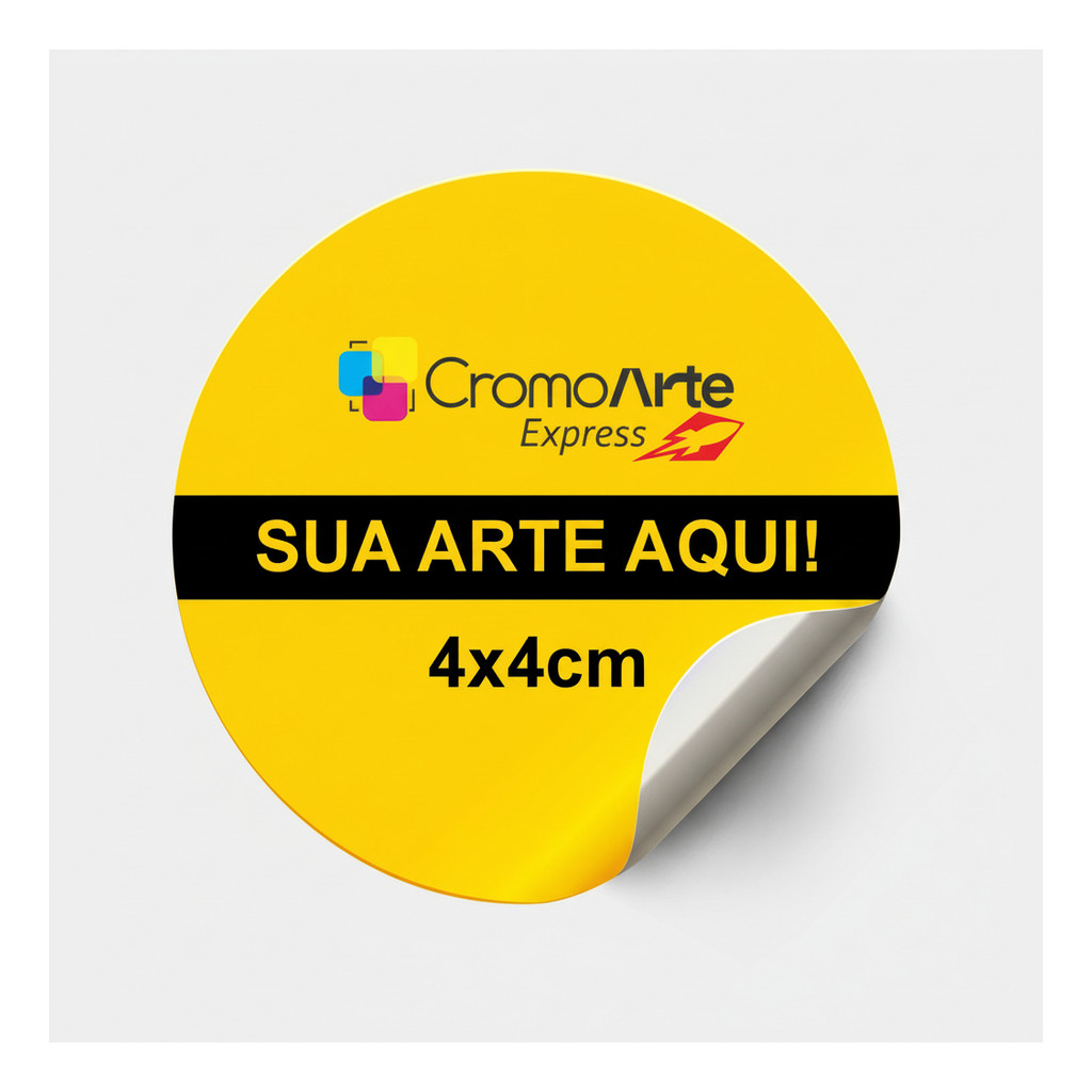 1000 Etiqueta Adesivo Rótulo Vinil Personalizado 4x4cm