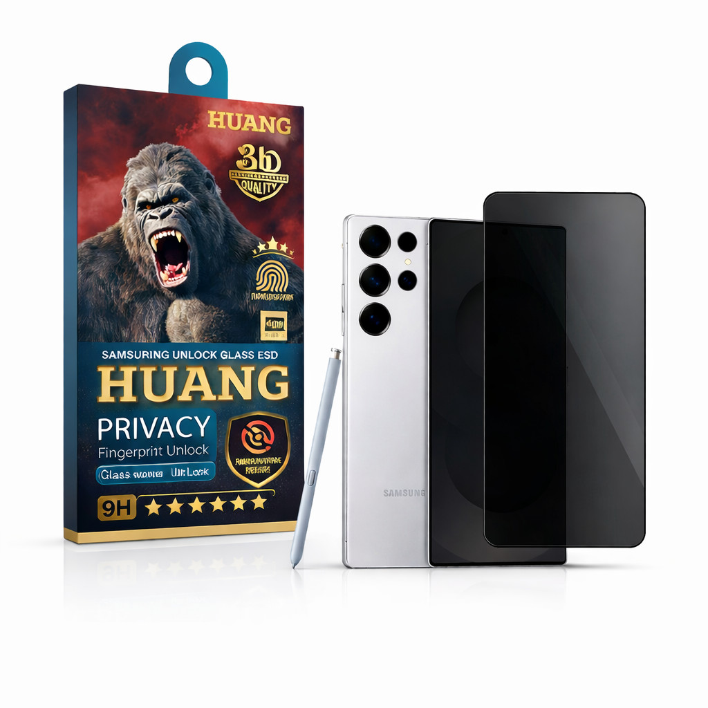 Película Privacidade 3D de Vidro Funciona Digital sem Furo Samsung S25 S25Plus S25Ultra S24 S23 S22 S22Plus em Oferta na Shopee