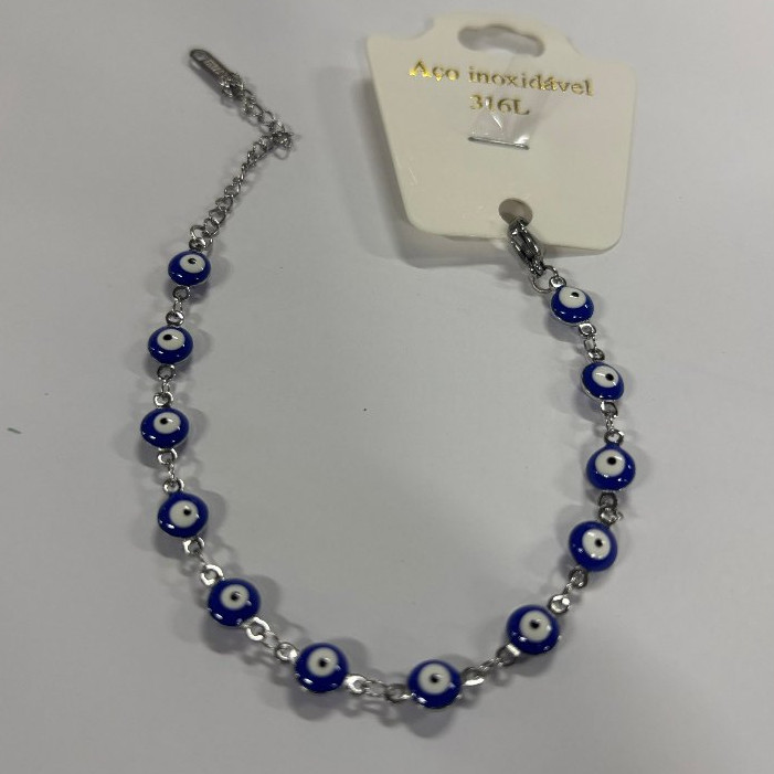 Pulseira de aço inoxidável /margarida/ olhos/linda — imagem 2 de 2