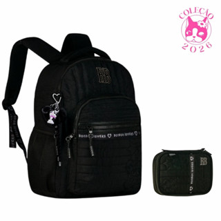 Kit Mochila de Costas e Estojo Rebecca Bonbon Sweet Dreams -Clio Style Cor:Preto em Oferta na Shopee