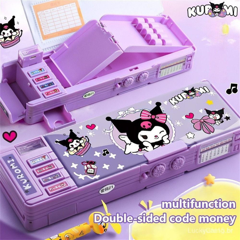 Estojo Automático com Fechadura de Senha Multifuncional para Estudantes do Ensino Fundamental e Crianças 2147 1WGR