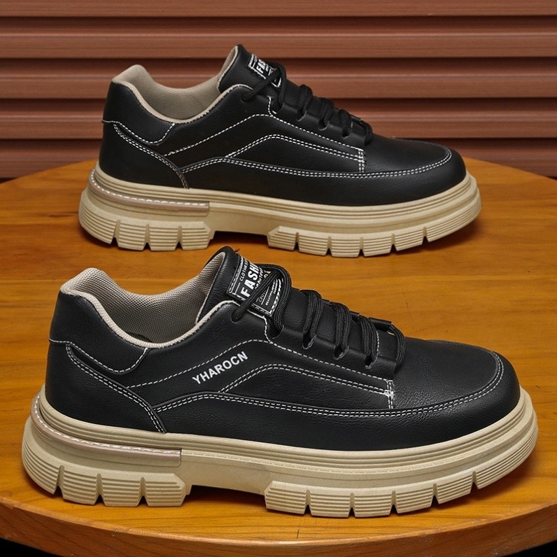 2026 primavera sapatos masculinos novo estilo respirável macacão sapatos masculinos na moda All-Match sapatos de couro d