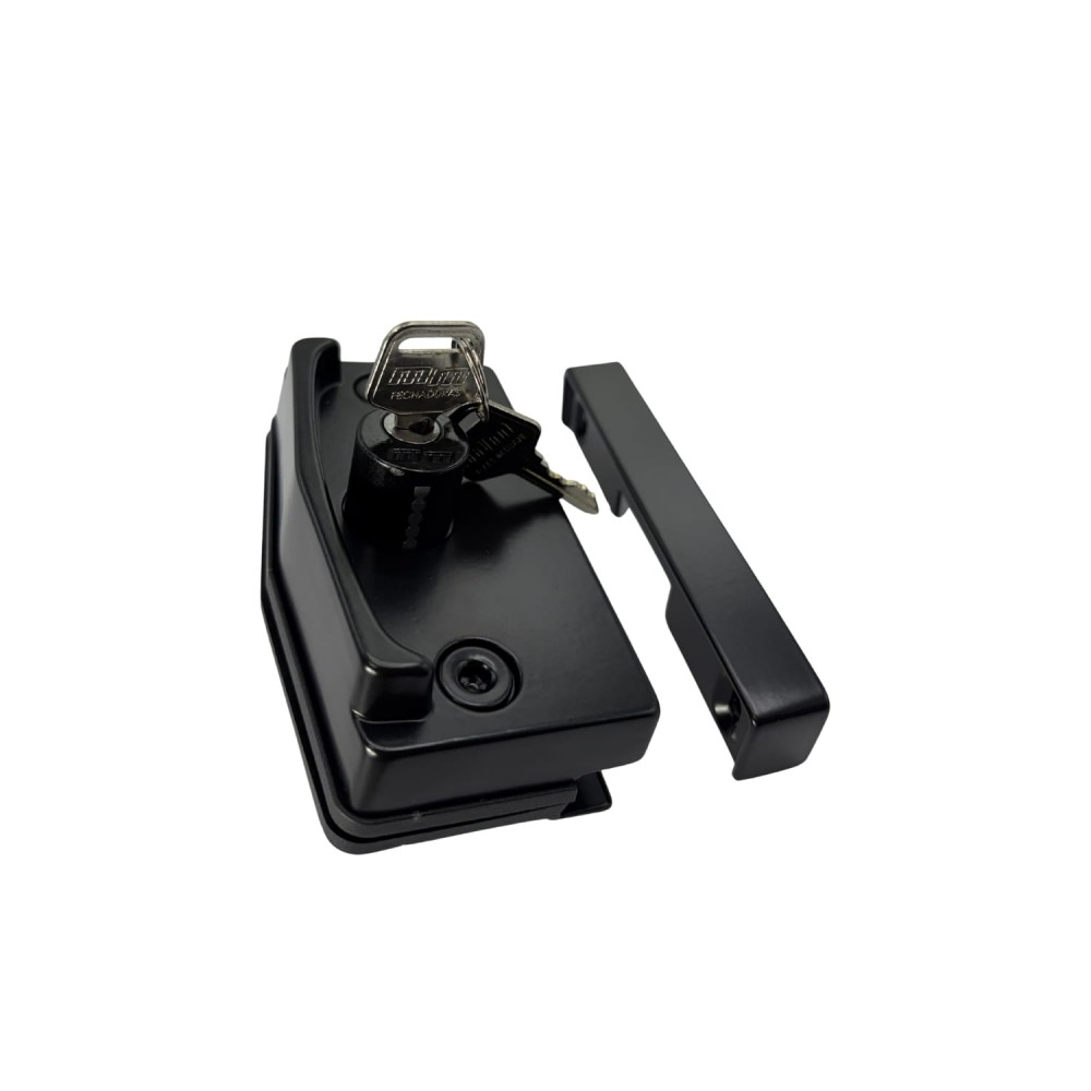 Kit Porta Correr V/A Modelo Cadeirinha, Kit 10, VsM, Preto