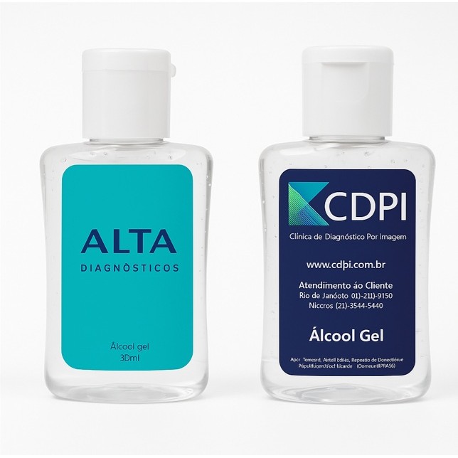 Gel Antisséptico Frasco de 35 ml Personalizado em Adesivo- Pedido Mínimo 100 unidades