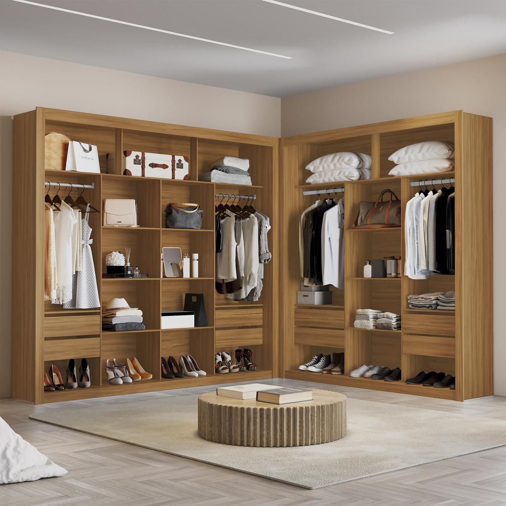 Closet Modulado 8 Gavetas MDF Amoudi Móveis