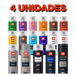 Kit 4 Tinta Spray de pintura Uso Geral 400ml - Todas Cores