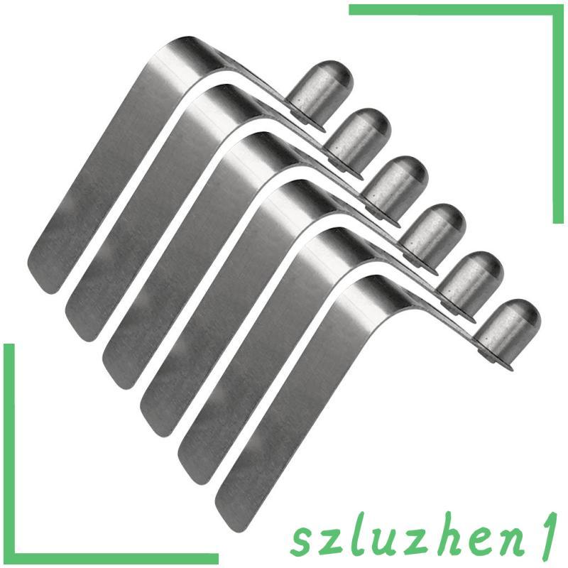 [Szluzhen1] 6 Peças De Clipes De Mola De Aço Inoxidável De 8 Mm Para Barraca De Acampamento Ao Ar Livre Botão De Pressão