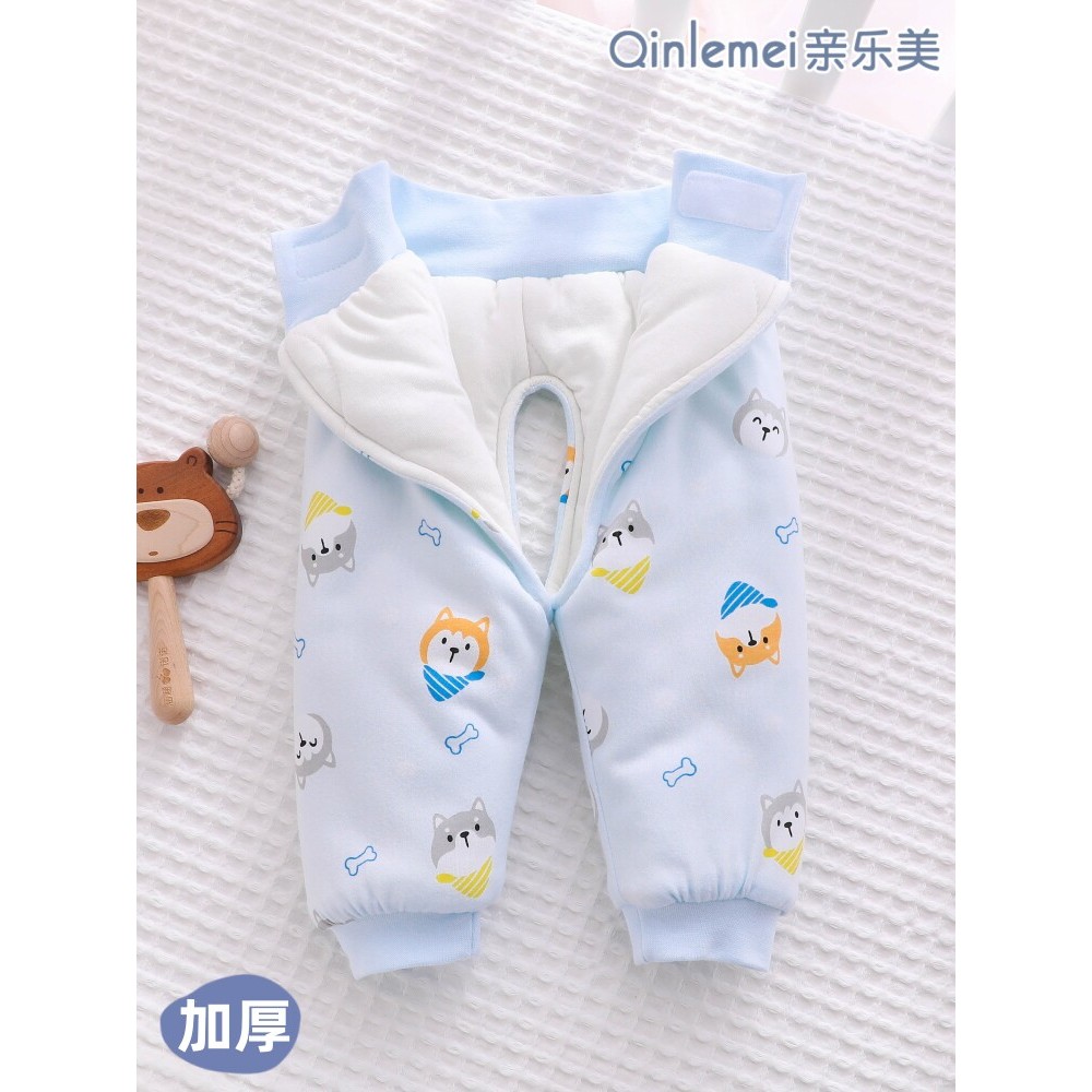 Outubro junho calças de bebê recém-nascido virilha aberta outono inverno acolchoado exterior Wear masculino bebê feminin