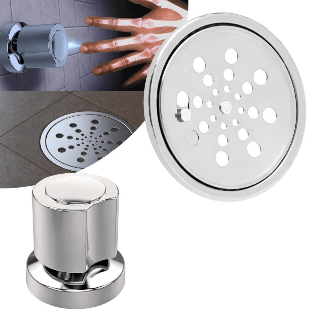 Kit para Banheiro Acabamento Registro Deca + Ralo Redondo Inox Cromado Design Moderno Melhor Preço