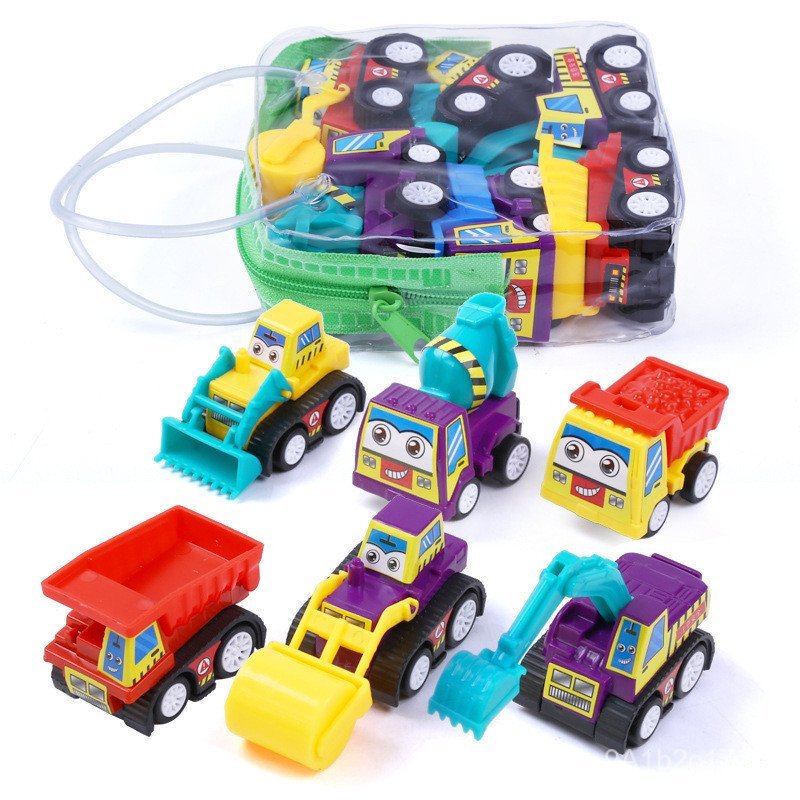 Brinquedos de barraca de rua, conjunto de carros de fricção, modelo de mini carro de engenharia infantil, brinquedo de i