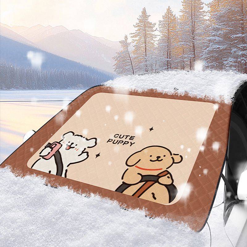 Cartoon Car Windshield Glass Visor Winter Snow-Proof Car Cover Snow Cover wVR8