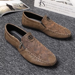 Mocassins Casuais Masculinos Deslizam Em Sapatos De Condução Leves E Confortáveis 39-44