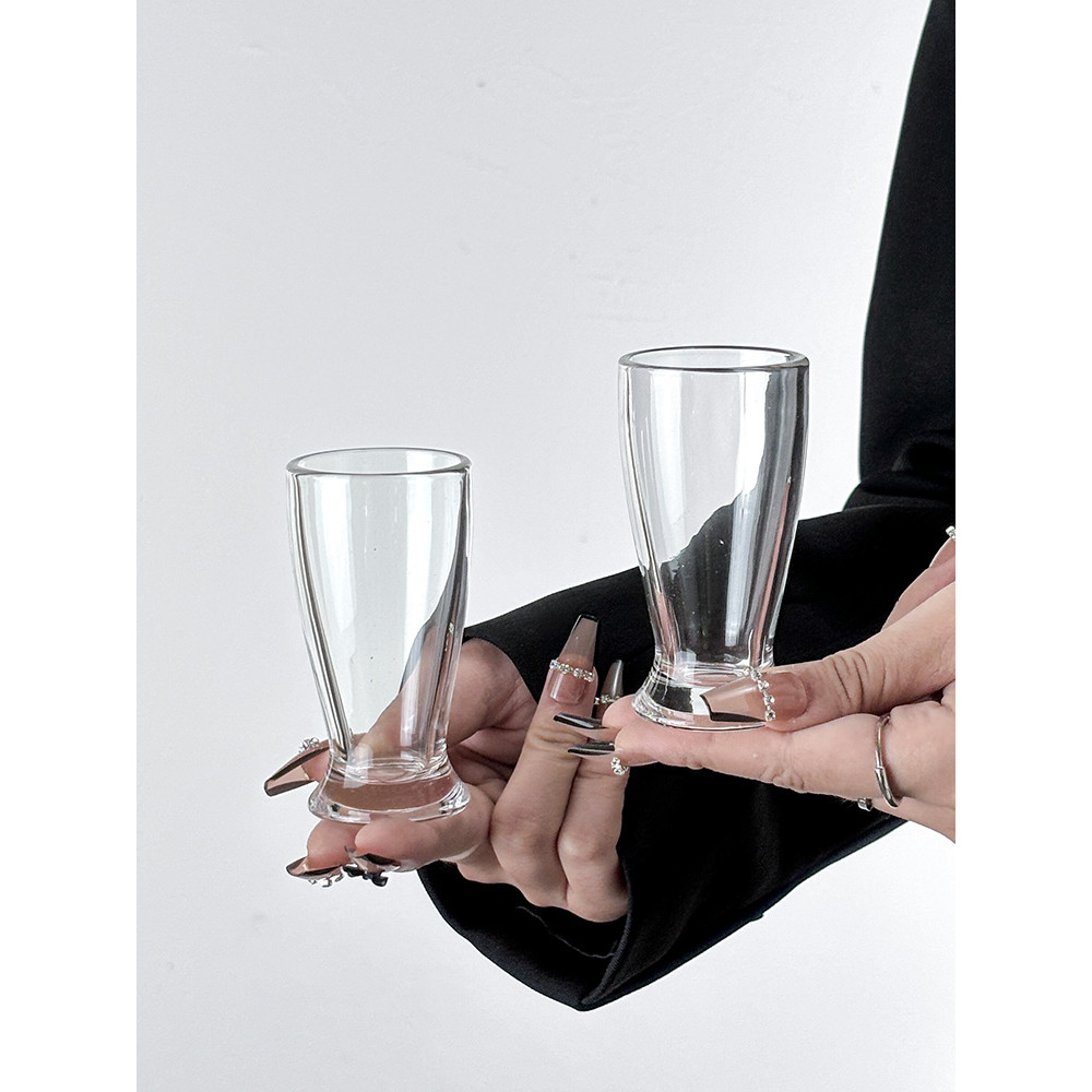 Ins estilo copo de vinho branco de fundo grosso de alto valor, copo de suco, coquetel, cerveja, artesanato, copo de cerv