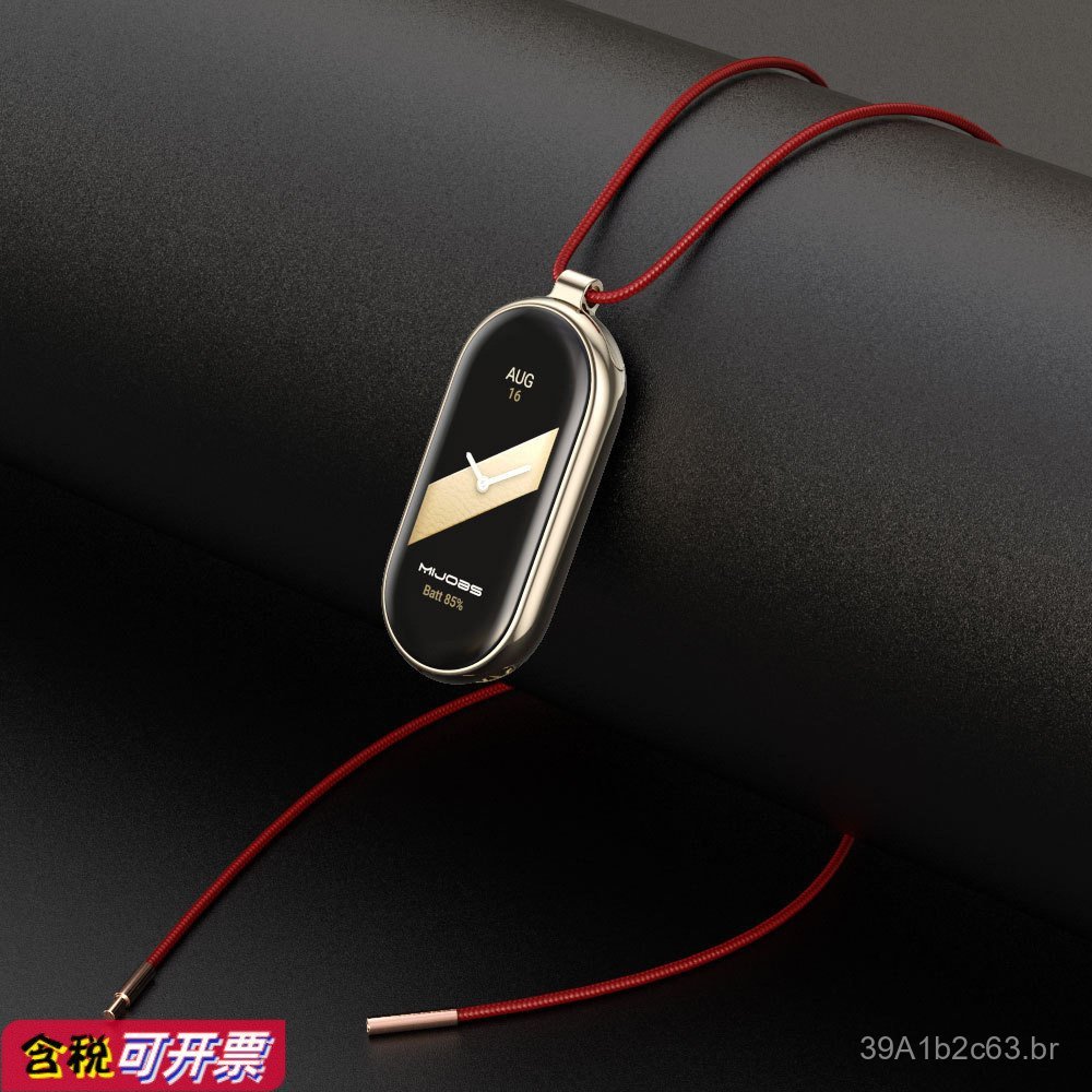 Adequado para Xiaomi Mi Band 9 8, colar 76543, pingente, corda de cera, pulseira