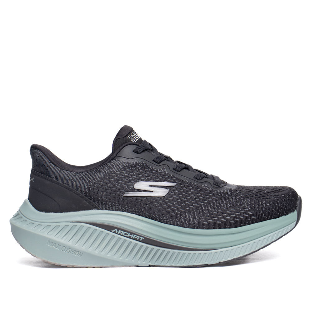Tênis Masculino Skechers Go Walk Arch Preto/Verde