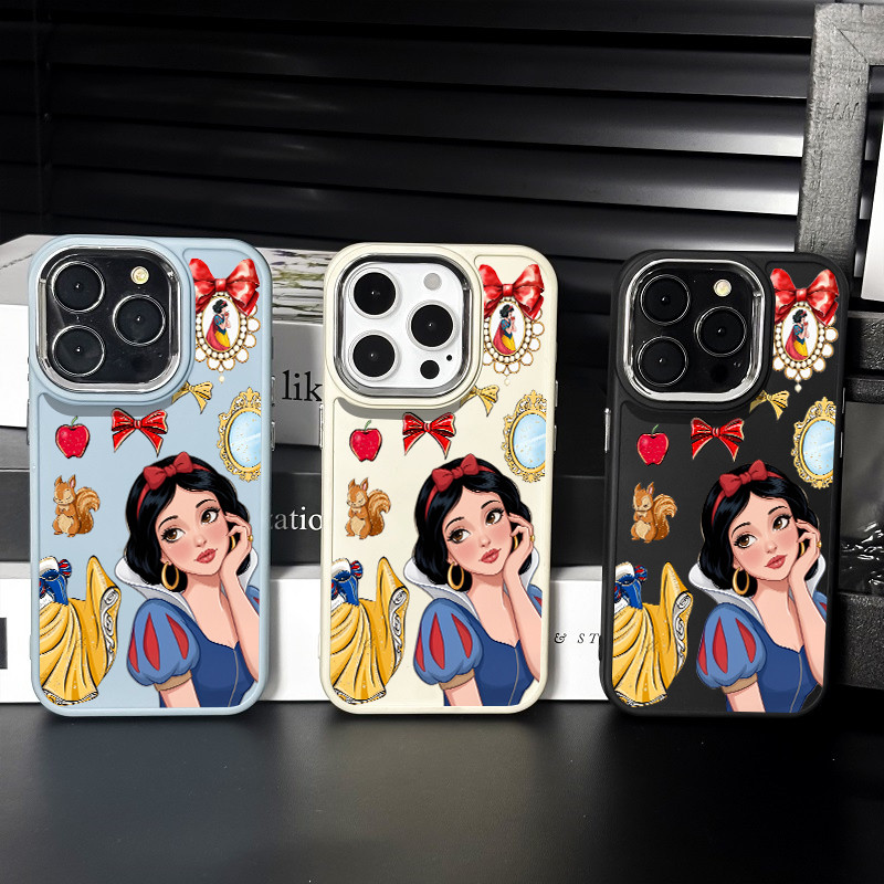 Capinha Princesa Branca de Neve Disney para iPhone 11 12 13 14 15 16 17 Pro Max X XS XR Anti Choque Capa de celular