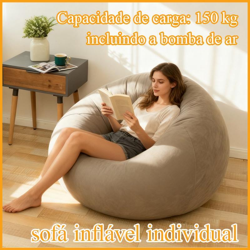 Sofá inflável de Veludo, Sofá Inflável Portátil com Bomba de Ar, Adequado Para Camping, Praia e Uso ao Ar Livre