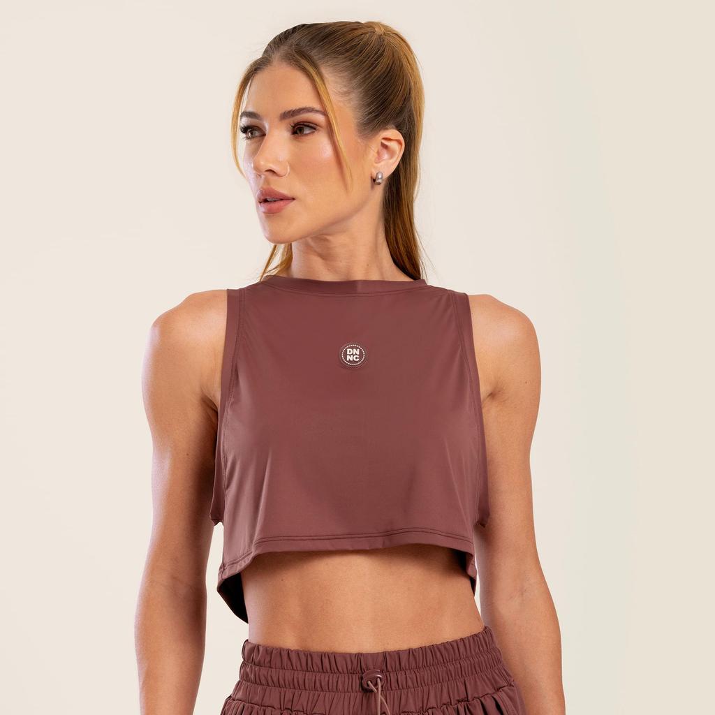 Cropped Cavado Vivid Bourbon Poliamida Soft