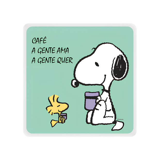Luminária Snoopy Café LED USB Box Slim Decoração Quarto Escritório Abajur Geek