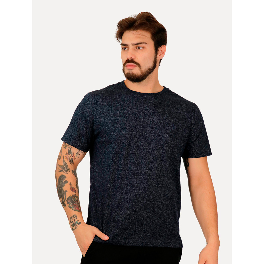 Camiseta Dudalina Original Masculina Listra Noise Azul Marinho