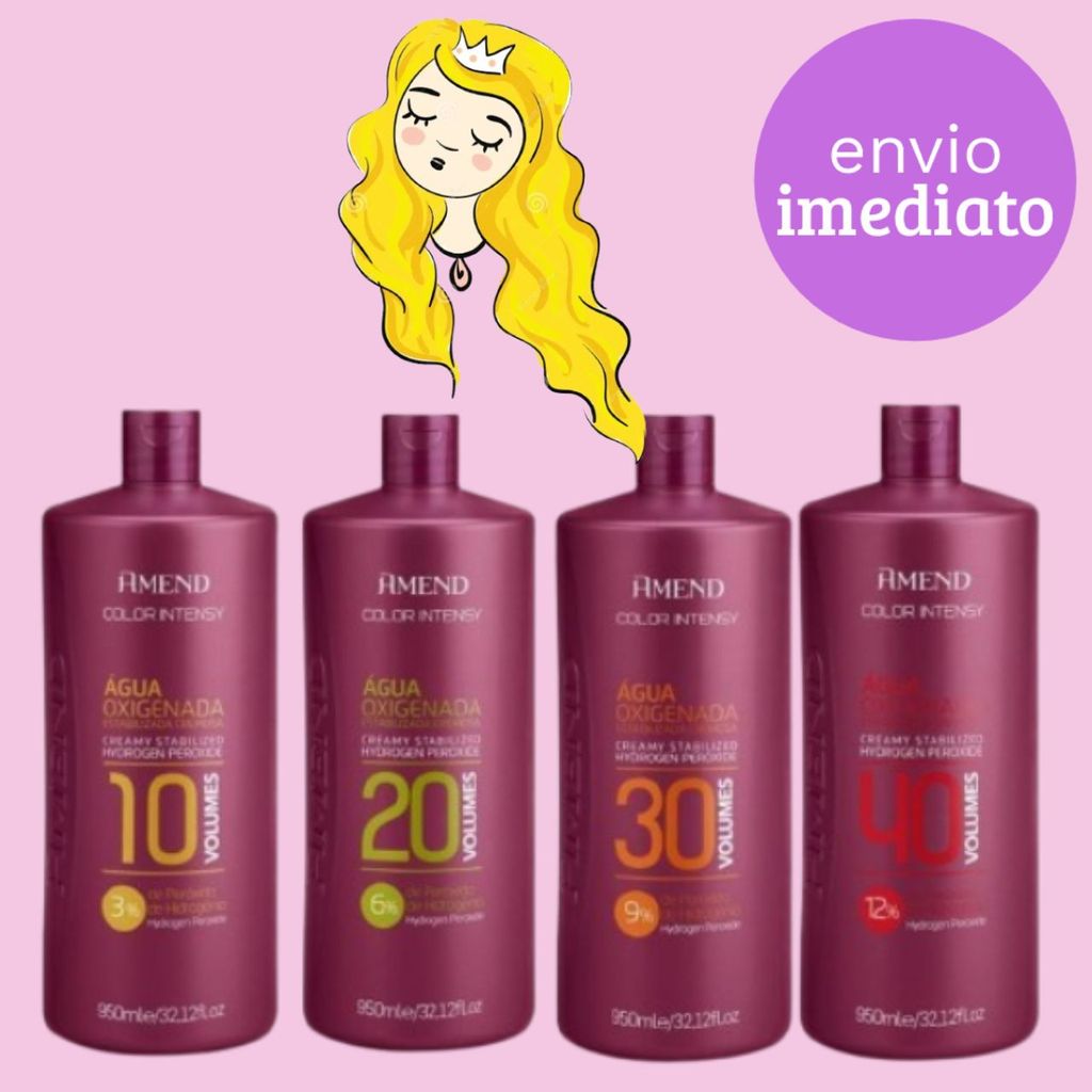 Água Oxigenada Amend Color Intensy 950ml 10 20 30 40 Volumes Profissional
