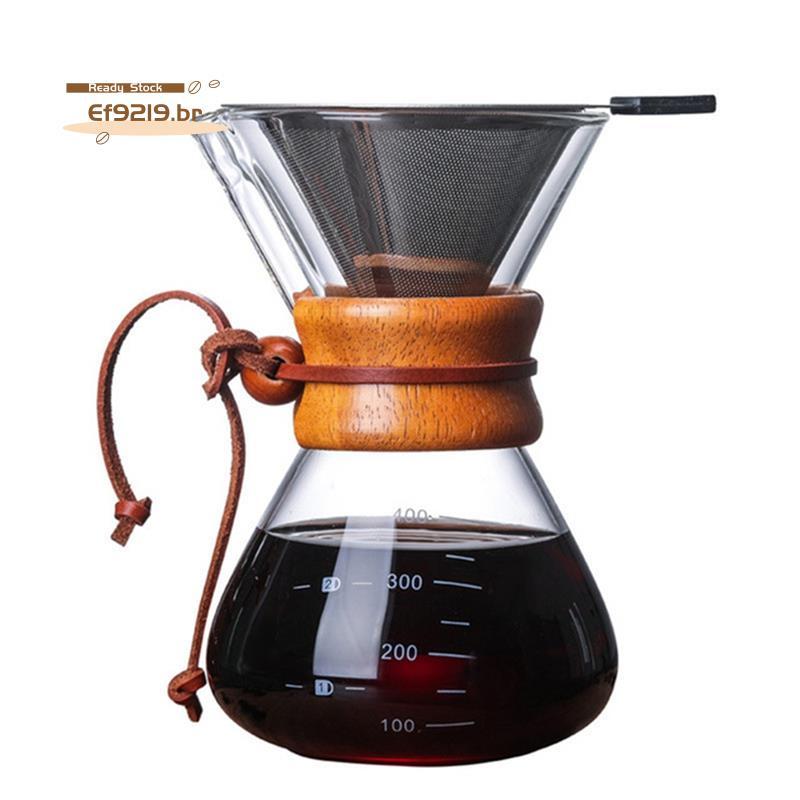 [ Especial E] Conjunto de Servir Gotejador Cafeteira Filtro Reutilizável de Aço Inoxidável Copo de Goteja