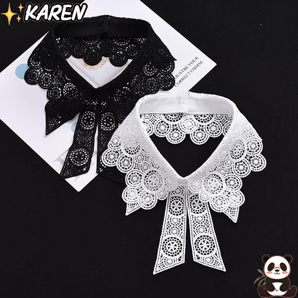 KAREN Colar Falso Destacável , De Poliamida DIY , Ajustar Roupas Lapela Meia Camisa Feminina Meninas