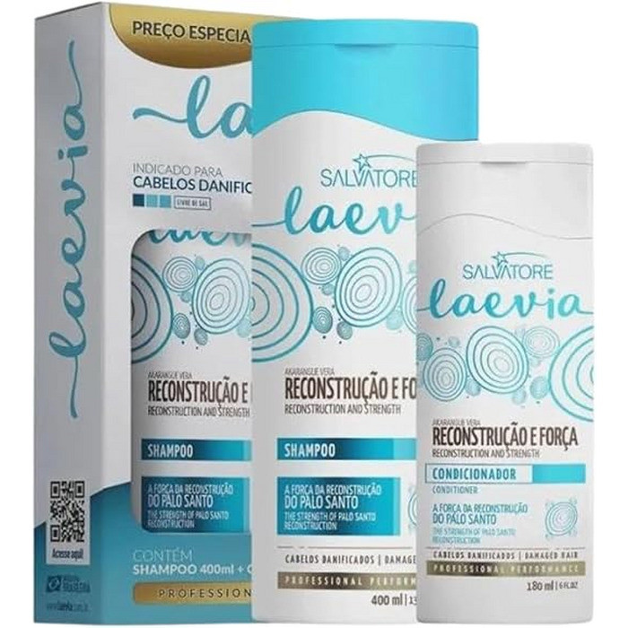 KIT RECONSTRUCAO E FORCA SH 400ML + COND 180ML  LAEVIA em Oferta na Shopee