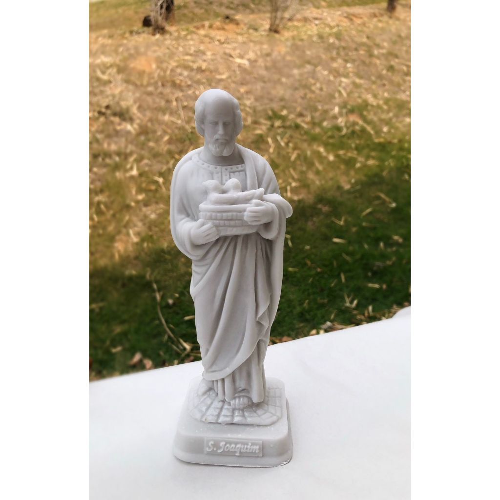 Imagem de São Joaquim Santo Católico Em Resina Crua Sem pintura Artigo Religioso 20cm
