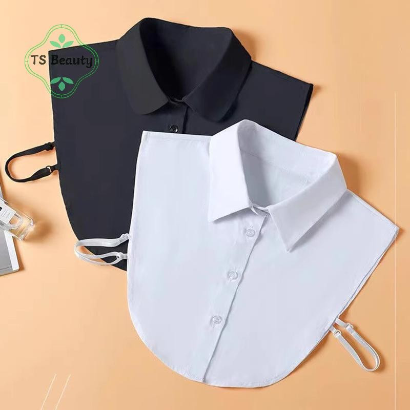 TS Moda Feminina Gola Falsa Meia Camisa De Negócios Confortável Para Homens Mulheres Ocasiões Formais .