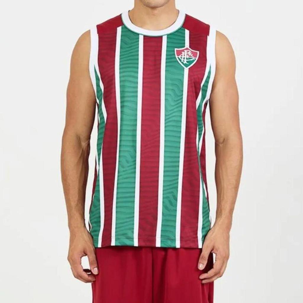 Regata Fluminense Agora Masculina - Vermelho e Verde em Oferta na Shopee