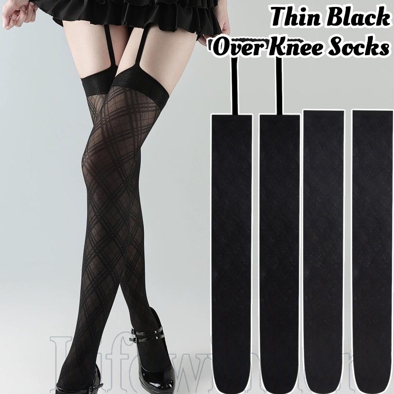 1/2 Pares De Leggings Femininas Com Suspensórios – Para Meninas , Roupas De Rua Meias Pretas Até O Joelho Vintage , Y2K 