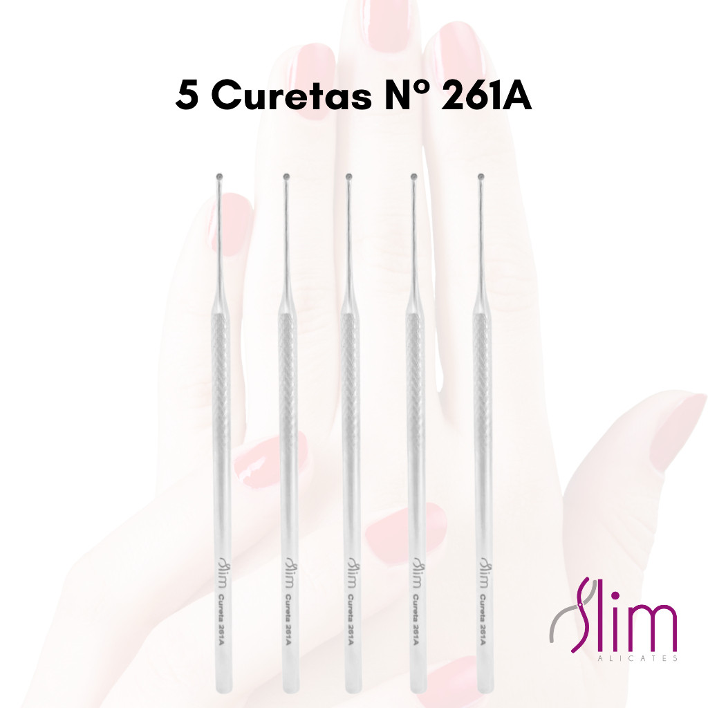 Kit 5 Curetas N° 261A Versatilidade e Precisão para Cuidados Profissionais Slim