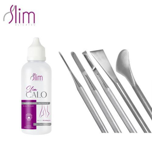 Kit Spa Dos Pés De Aço Inox 6 Itens Pedicure + Amolecedor de calo Slim