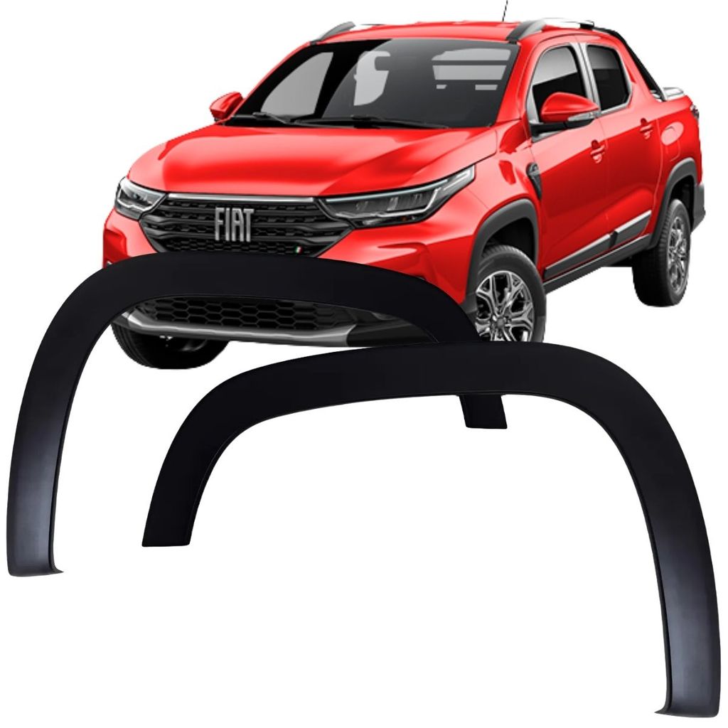 Par moldura para-lama dianteiro Fiat Strada 2020 a 2025