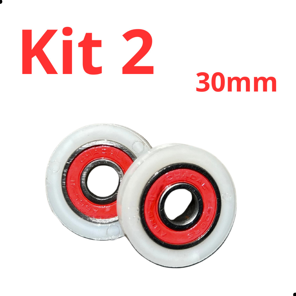 Kit 2 Calço Suporte com Rolamento 608RS Mancal Ventilador Substitui Bucha Universal Premium