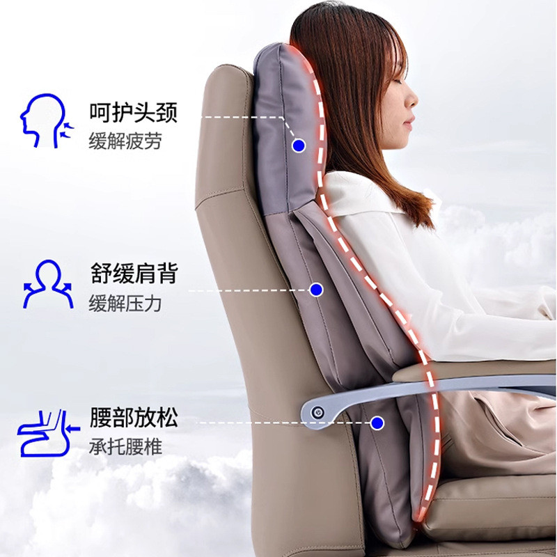 Cadeira de Escritório em Couro Genuíno Cadeira Ergonômica Confortável para Longos Períodos Sentado Cadeira Executiva de 